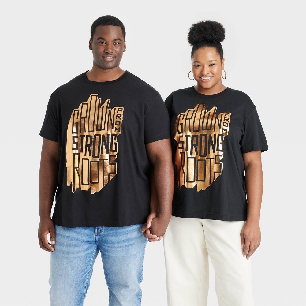 Black History Grown From Strong Roots Short Sleeve T-Shirt XL NWT